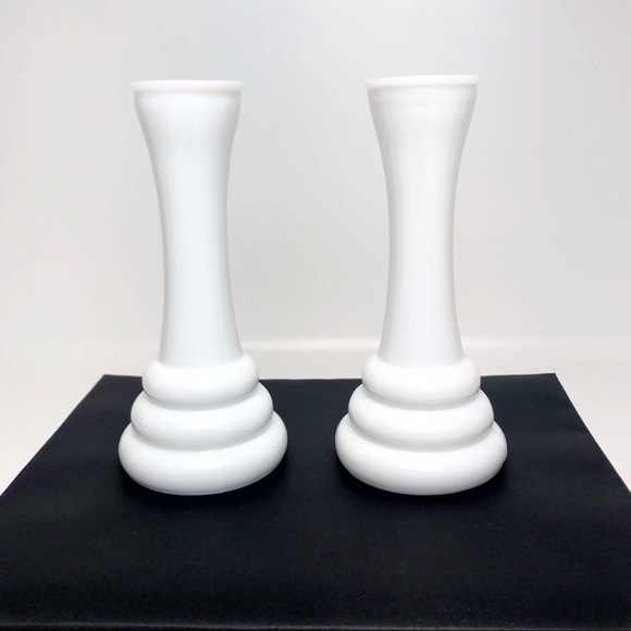 randall Accents 2 Vintage Randall White Milk Glass Bud Vases Poshmark